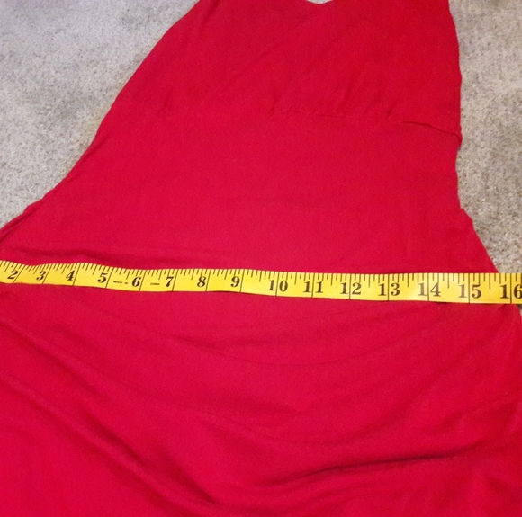 French Connection Sleeveless Ruched Red Dress - Picture 7 of 7